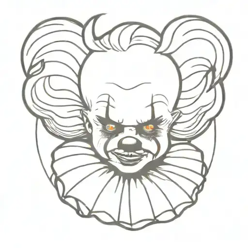 pennywise baby teddy tattoo design idea
