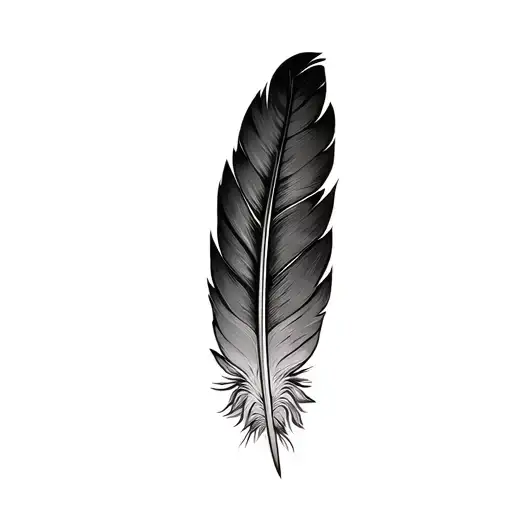 Feather Native American tattoo design idea