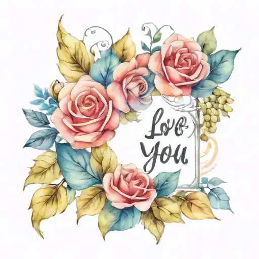 love you tattoo design idea