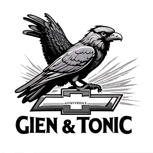 chevrolet logo gin&tonic BEER FALCON tattoo design idea