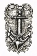 seals militar anchor boat merging tattoo design idea