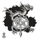Libra dragon climbing my arm tattoo design idea