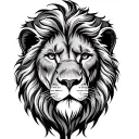 lion head tattoo design idea