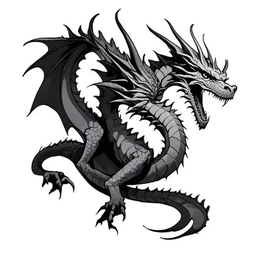 Demon Dragon tattoo design idea