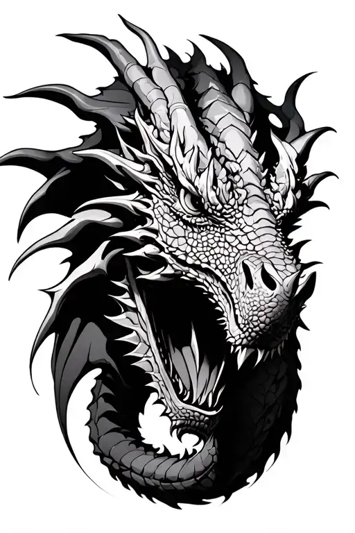 A tattoo of my life, no father, many wrong choices constant stuc, sci fi style anger, hopeless romantic, of a dragon tattoo design idea