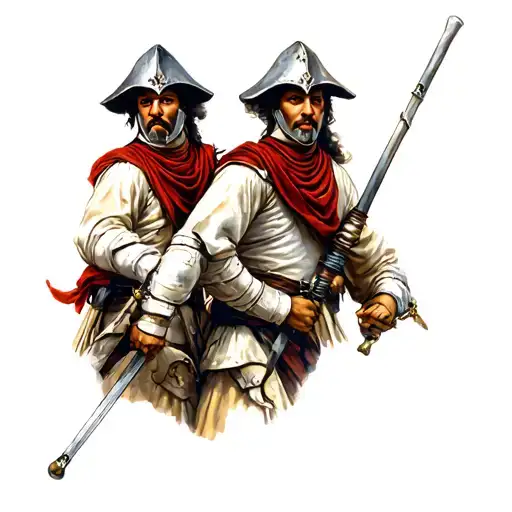 EPEE 3 musketeers tattoo design idea