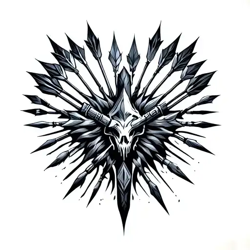 quiver full of arrows tattoo design idea