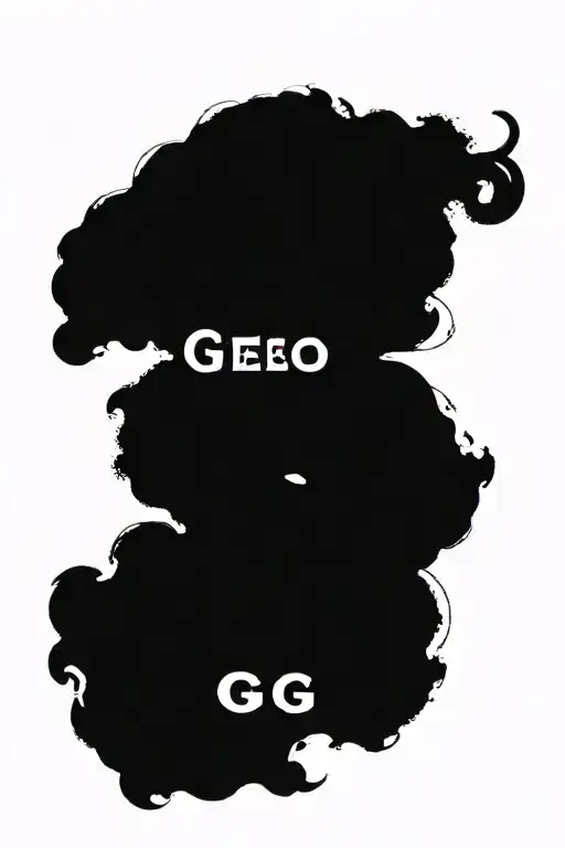 Black letters g tattoo design idea