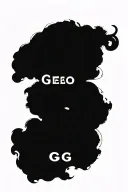 Black letters g tattoo design idea