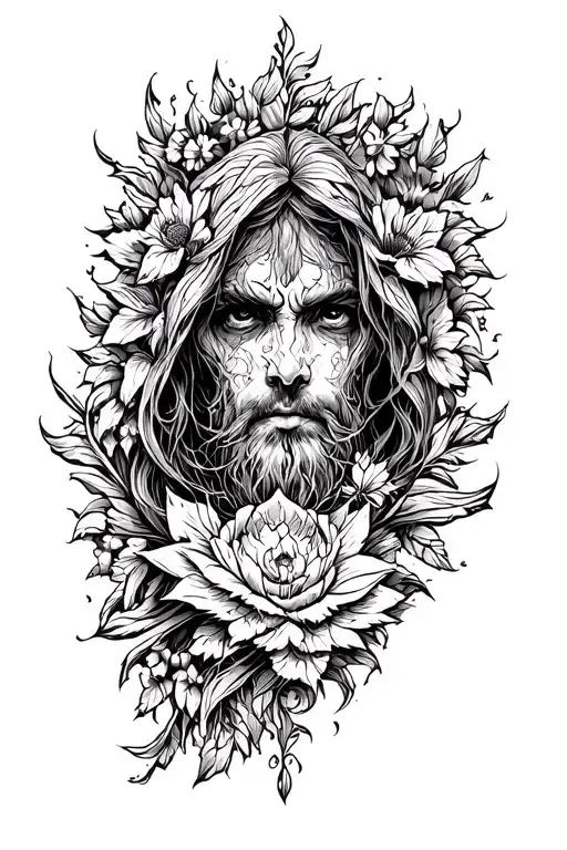 The sleeve of the mantle tattoo design idea