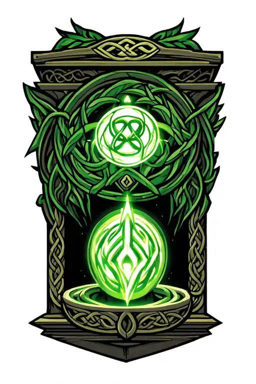 Celtic ark of the covenant  tattoo design idea