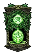 Celtic ark of the covenant  tattoo design idea