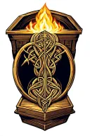 Celtic ark of the covenant  tattoo design idea