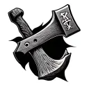 Ax tattoo design idea