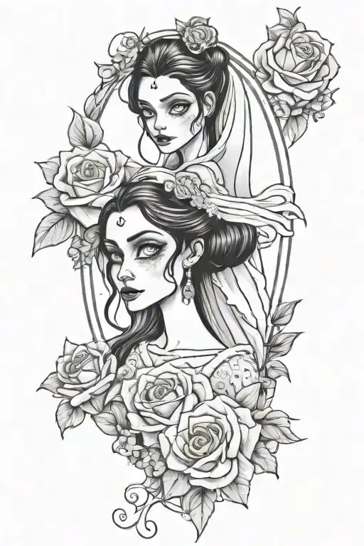 emily corpse bride tattoo design idea