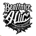 "Béatrice Alice" cave diving arrow tattoo design idea