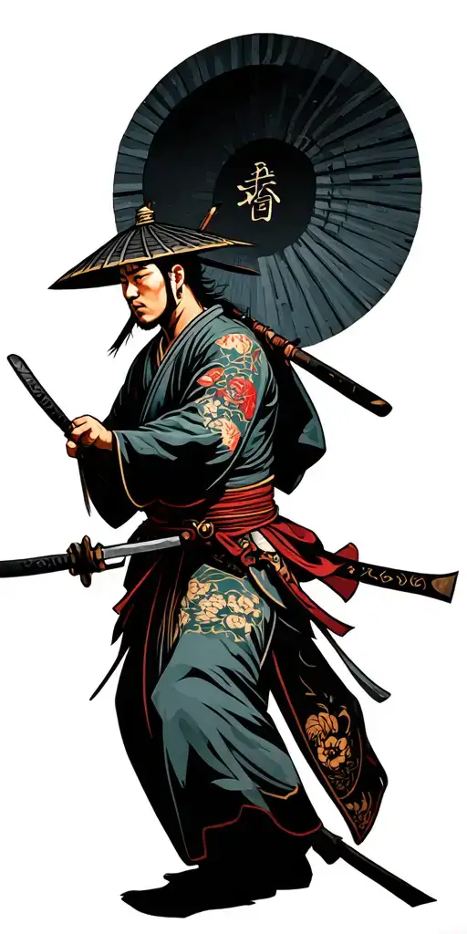 47 ronin raiding the castle tattoo design idea