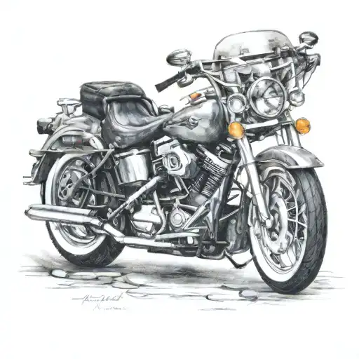 harley davidson motorcycle tattoo design idea