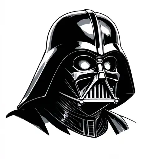 darth Vader with a hole in the mask than shows that there is a skull underneath rather than a human.  tattoo design idea