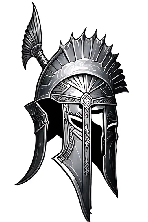 Greek Spartan tattoo design idea
