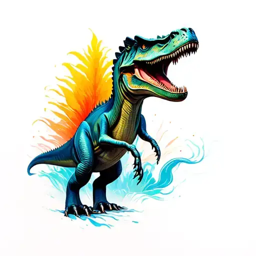 Spinosaurus tattoo design idea