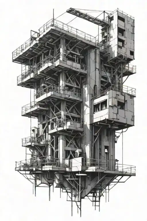civil engineering structure tattoo design idea