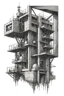 civil engineering structure tattoo design idea