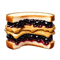 peanut butter and jelly sandwich with a bite out of it tattoo design idea