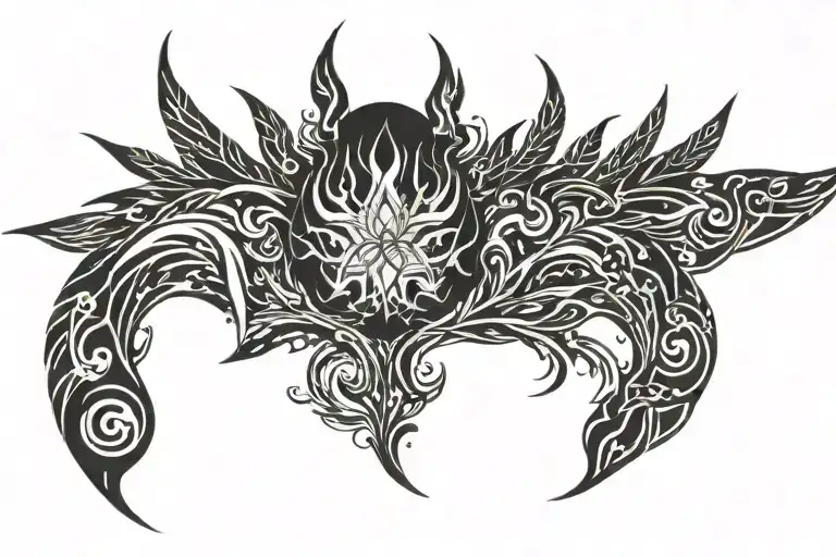 earth wind fire watter tattoo design idea