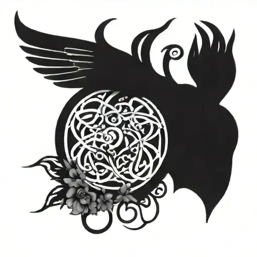 memorial for my mom and dad with deer antlers and hummingbird tattoo design idea