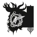 memorial for my mom and dad with deer antlers and hummingbird tattoo design idea