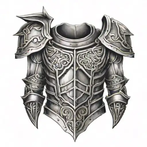 armor shoulder tattoo tattoo design idea