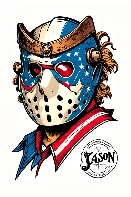 Jason mask tattoo design idea