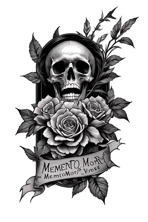 "Memento Mori Memento Vivere" Memento Mori Memento Vivere tattoo design idea