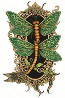 celtic dragonfly tattoo design idea