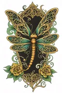 celtic dragonfly tattoo design idea