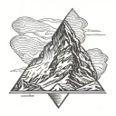 matterhorn triangle border tattoo design idea