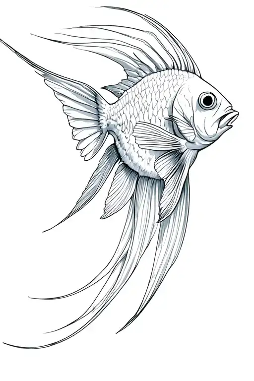 angelfish tattoo design idea