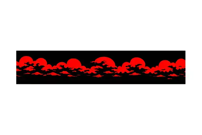 red clouds of akatsuki cloud patterns tattoo design idea