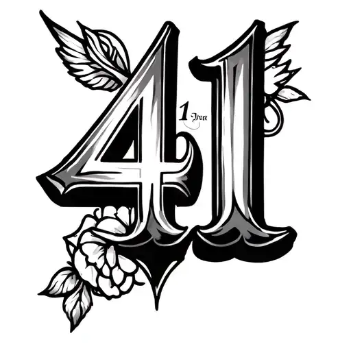 number 41 biblical meaning tattoo design idea