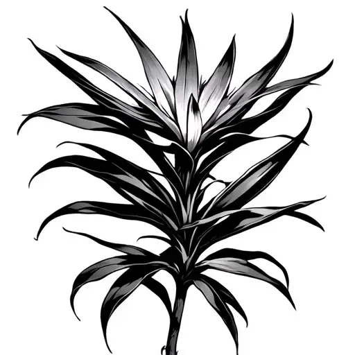yucca plant intertwined tattoo design idea