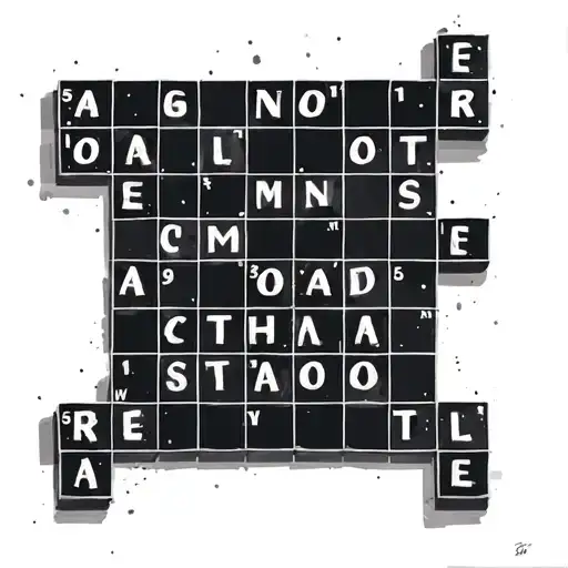 Crossword Puzzle tattoo design idea