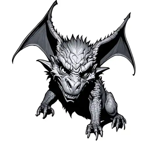 Cute Gargoyle tattoo design idea