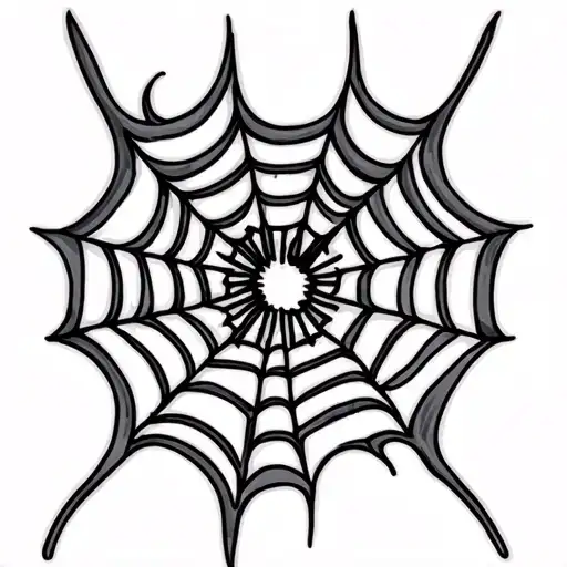 Spider Web Knee tattoo design idea