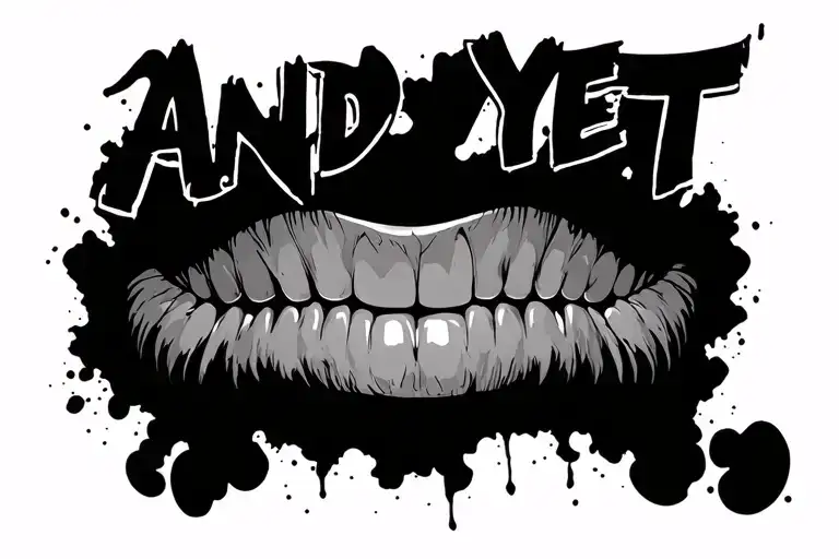 and yet I smile tattoo design idea