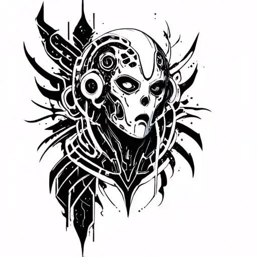 cyborg tattoo ideas circut board windows kali and android logos incorporated tattoo design idea