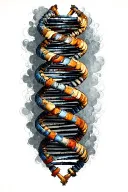 double helix dna strand tattoo design idea