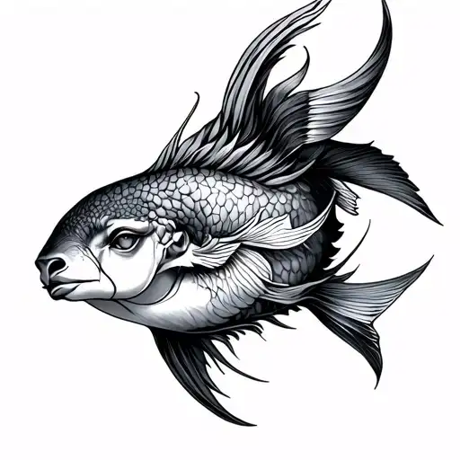 virgo aries pisces combined tattoo design idea