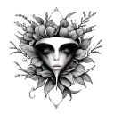 Labia tattoo design idea