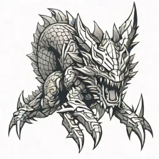 monster hunter tattoo design idea